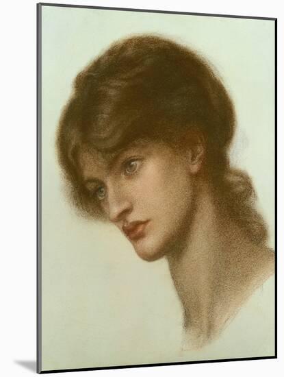 Portrait of a Lady, 1870 chalk on paper-Dante Gabriel Charles Rossetti-Mounted Giclee Print