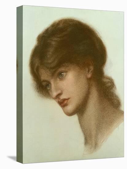 Portrait of a Lady, 1870 chalk on paper-Dante Gabriel Charles Rossetti-Stretched Canvas
