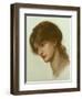 Portrait of a Lady, 1870 chalk on paper-Dante Gabriel Charles Rossetti-Framed Giclee Print