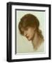 Portrait of a Lady, 1870 chalk on paper-Dante Gabriel Charles Rossetti-Framed Giclee Print