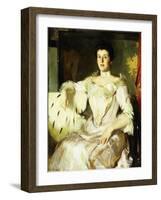 Portrait of a Lady, 1907 (Oil on Canvas)-Frank Weston Benson-Framed Giclee Print