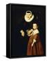 Portrait of a Lady, Aged 80 with a Girl, Aged 6, Three Quarter-Length, C.1632-33-Jacob Adriensz Backer-Framed Stretched Canvas