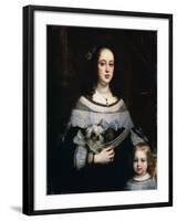 Portrait of a Lady and a Little Girl, C1660-Justus Sustermans-Framed Giclee Print