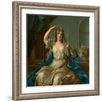 Portrait of a Lady as a Vestal Virgin, 1759-Jean-Marc Nattier-Framed Giclee Print