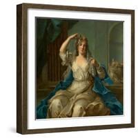 Portrait of a Lady as a Vestal Virgin, 1759-Jean-Marc Nattier-Framed Giclee Print