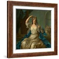 Portrait of a Lady as a Vestal Virgin, 1759-Jean-Marc Nattier-Framed Giclee Print