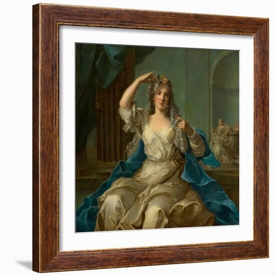 Portrait of a Lady as a Vestal Virgin, 1759-Jean-Marc Nattier-Framed Giclee Print