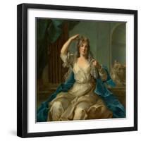 Portrait of a Lady as a Vestal Virgin, 1759-Jean-Marc Nattier-Framed Giclee Print