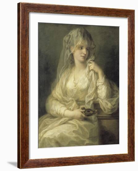 Portrait of a Lady As a Vestal Virgin-Angelica Kauffmann-Framed Giclee Print