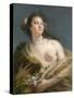 Portrait of a Lady as Flora-Giovanni Battista Tiepolo-Stretched Canvas