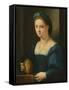 Portrait of a Lady, as Mary Magdalene (Oil on Panel)-Domenico Puligo-Framed Stretched Canvas