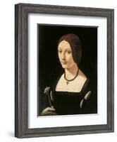 Portrait of a Lady as Saint Lucy-Giovanni Antonio Boltraffio-Framed Giclee Print