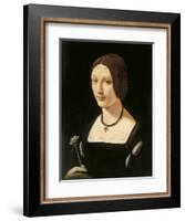 Portrait of a Lady as Saint Lucy-Giovanni Antonio Boltraffio-Framed Giclee Print