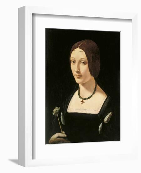 Portrait of a Lady as Saint Lucy-Giovanni Antonio Boltraffio-Framed Giclee Print