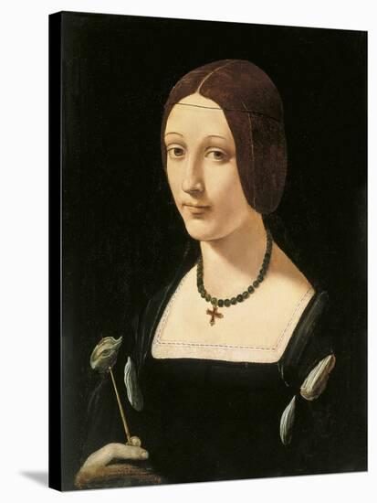 Portrait of a Lady as Saint Lucy-Giovanni Antonio Boltraffio-Stretched Canvas