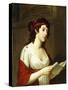 Portrait of a Lady as Sappho-Elisabeth Louise Vigee-LeBrun-Stretched Canvas