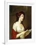 Portrait of a Lady as Sappho-Elisabeth Louise Vigee-LeBrun-Framed Giclee Print