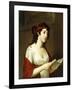 Portrait of a Lady as Sappho-Elisabeth Louise Vigee-LeBrun-Framed Giclee Print