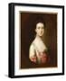 Portrait of a Lady, Bust Length, in a Pink and White Dress Trimmed with Lace and a Pearl Necklace-Thomas Gainsborough-Framed Giclee Print