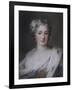 Portrait of a Lady, Bust Length in an Ermine-Trimmed Robe with Fleur-De-Lys, Diamond Clasp and…-Rosalba Giovanna Carriera-Framed Giclee Print