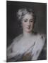 Portrait of a Lady, Bust Length in an Ermine-Trimmed Robe with Fleur-De-Lys, Diamond Clasp and…-Rosalba Giovanna Carriera-Mounted Giclee Print