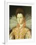 Portrait of a Lady, Bust Length, Wearing an Embroidered Dress with Lace Ruff Collar-Santi Di Tito-Framed Giclee Print