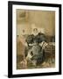 Portrait of a Lady by a Table with a Dog-William Henry Hunt-Framed Giclee Print