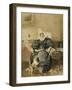 Portrait of a Lady by a Table with a Dog-William Henry Hunt-Framed Giclee Print