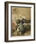 Portrait of a Lady by a Table with a Dog-William Henry Hunt-Framed Giclee Print