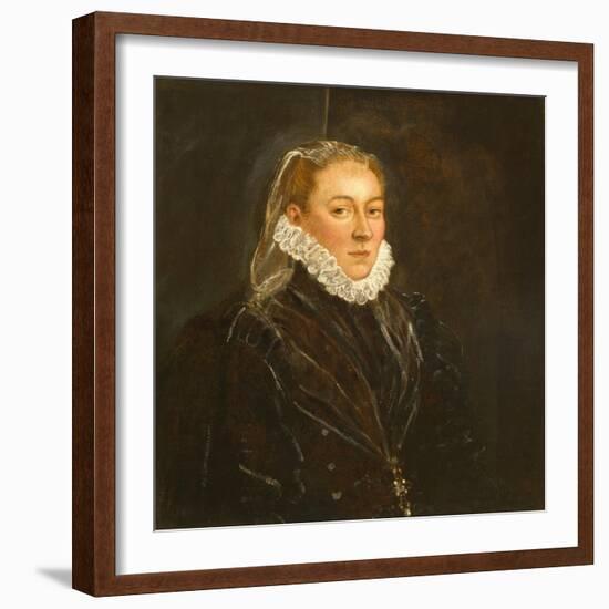 Portrait of a Lady, c.1570-1580-Jacopo Robusti Tintoretto-Framed Giclee Print