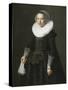 Portrait of a Lady, C.1630 (Oil on Oak Panel)-Nicolaes Eliasz-Stretched Canvas