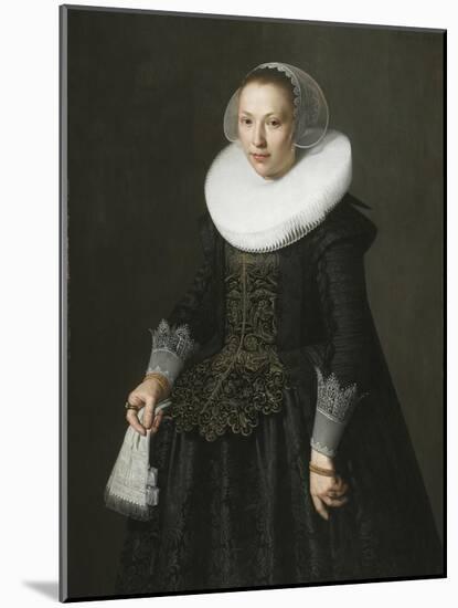 Portrait of a Lady, C.1630 (Oil on Oak Panel)-Nicolaes Eliasz-Mounted Giclee Print