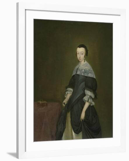 Portrait of a Lady, C.1667-8 (For Pair See 64507)-Gerard ter Borch or Terborch-Framed Giclee Print