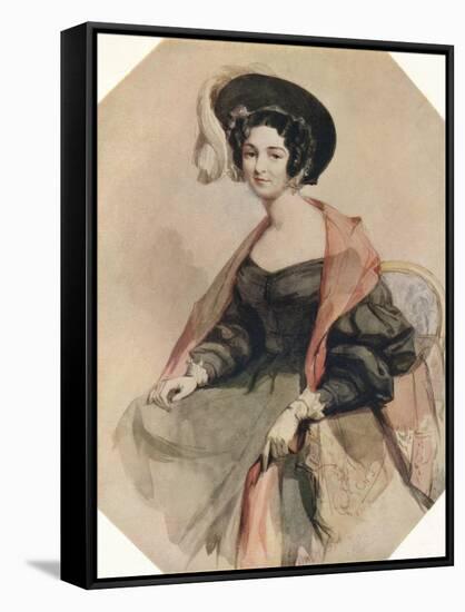 'Portrait of a Lady', c1855-John Absolon-Framed Stretched Canvas