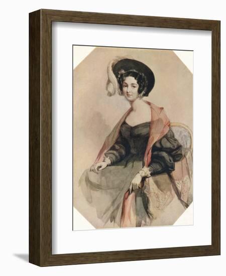 'Portrait of a Lady', c1855-John Absolon-Framed Giclee Print