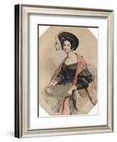 'Portrait of a Lady', c1855-John Absolon-Framed Giclee Print