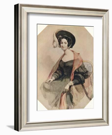 'Portrait of a Lady', c1855-John Absolon-Framed Giclee Print