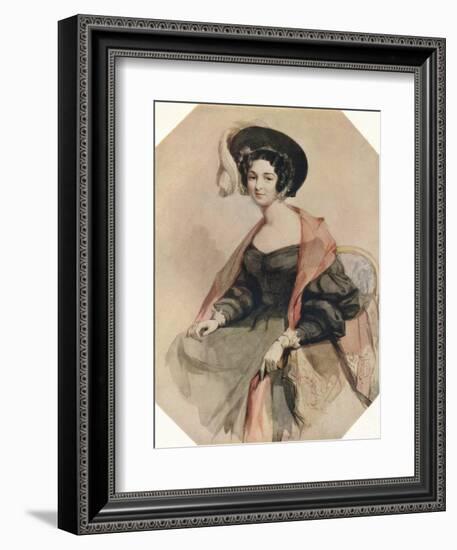 'Portrait of a Lady', c1855-John Absolon-Framed Giclee Print