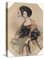 'Portrait of a Lady', c1855-John Absolon-Stretched Canvas