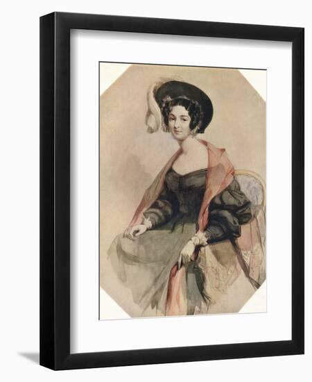 'Portrait of a Lady', c1855-John Absolon-Framed Premium Giclee Print