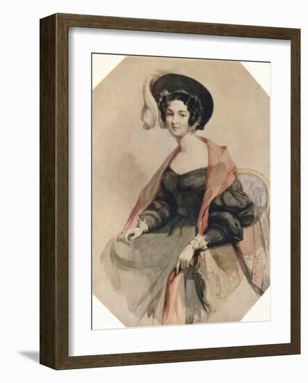 'Portrait of a Lady', c1855-John Absolon-Framed Giclee Print