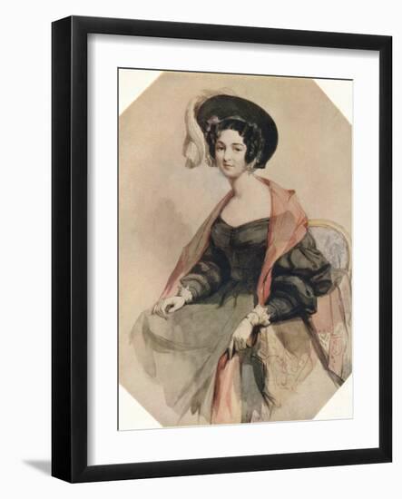 'Portrait of a Lady', c1855-John Absolon-Framed Giclee Print