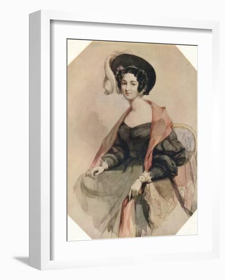 'Portrait of a Lady', c1855-John Absolon-Framed Giclee Print