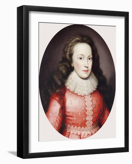 Portrait of a Lady Called Alathea, Countess of Arundel, 1619-Cornelius Johnson-Framed Giclee Print