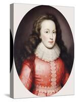 Portrait of a Lady Called Alathea, Countess of Arundel, 1619-Cornelius Johnson-Stretched Canvas