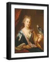 Portrait of a Lady Feeding a Parrot-Godfried Schalcken-Framed Giclee Print