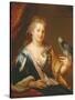 Portrait of a Lady Feeding a Parrot-Godfried Schalcken-Stretched Canvas