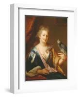 Portrait of a Lady Feeding a Parrot-Godfried Schalcken-Framed Giclee Print