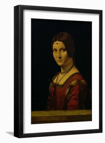 Portrait of a Lady from the Court of Milan, circa 1490-95-Leonardo da Vinci-Framed Giclee Print