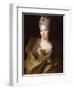 Portrait of a Lady, Half Length, Wearing a White Dress and a Yellow Wrap, with Flowers in Her Hair-Nicolas de Largilliere-Framed Giclee Print